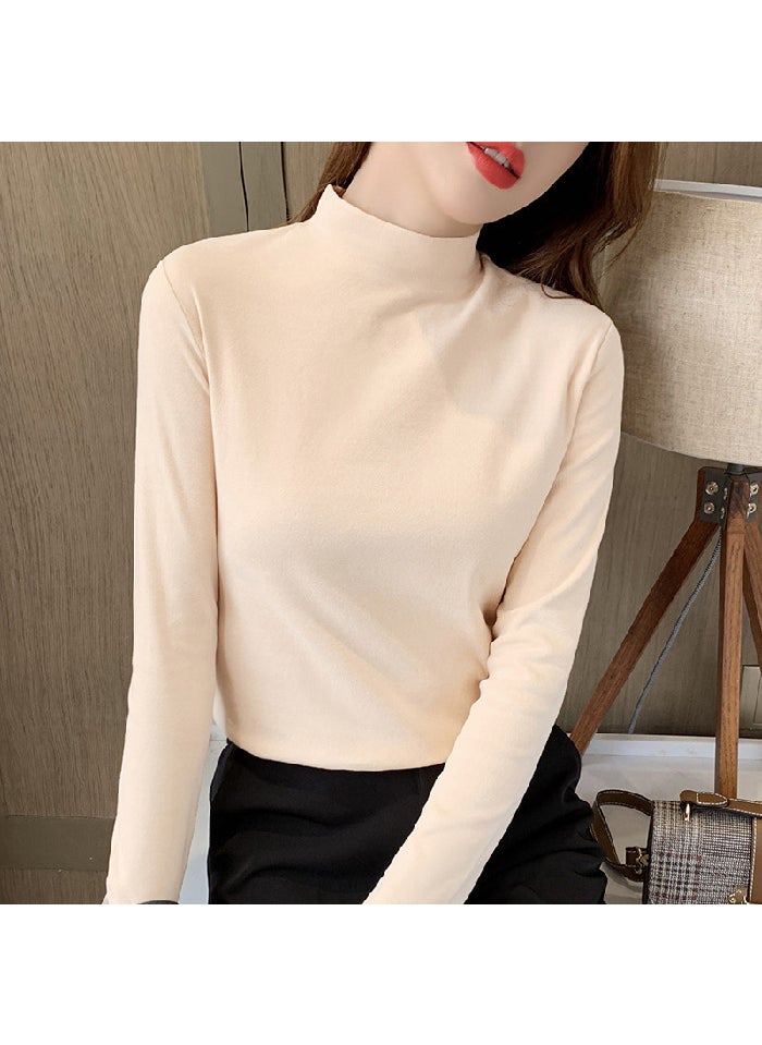 2024 Slim Turtleneck Thermal Knit Top Women Dark gray