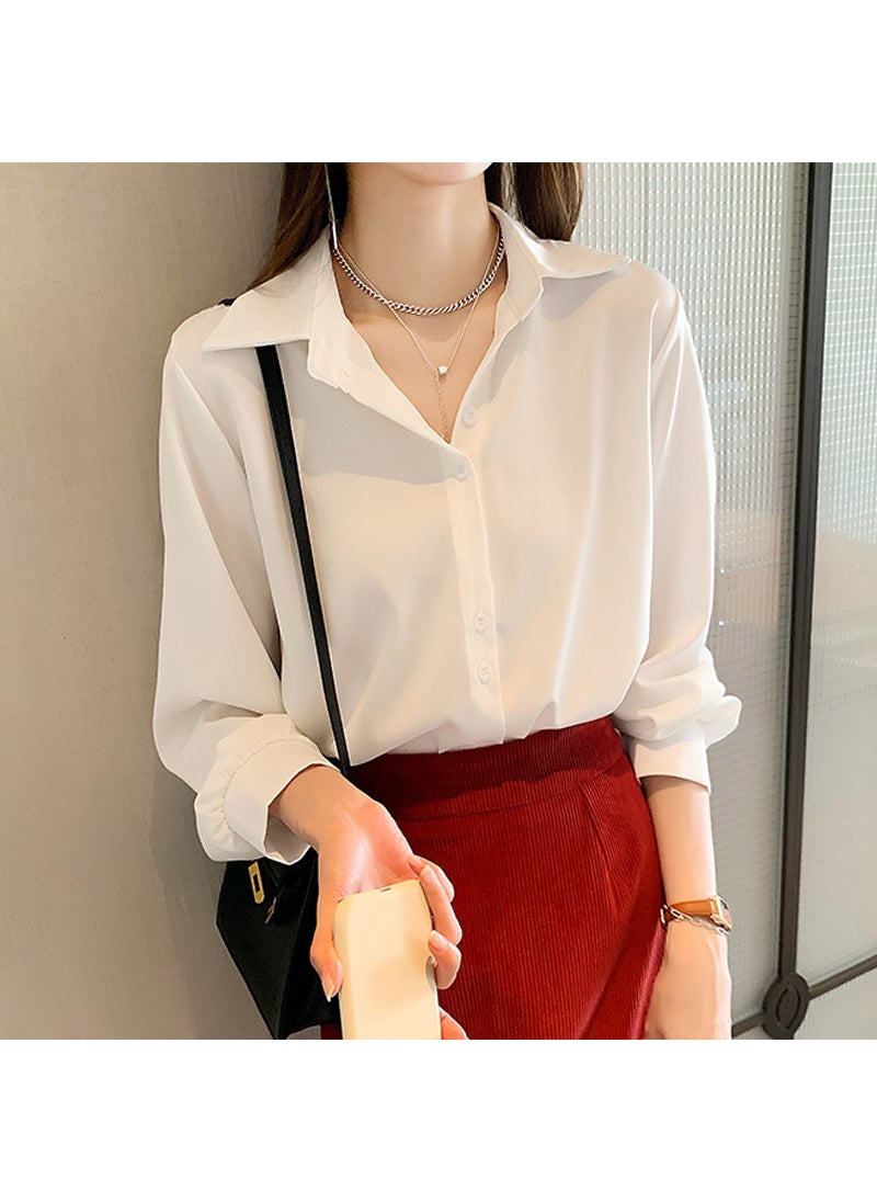 All-Match Shirt Womens Long-Sleeved Spring Thin 2023 New Fashion Design Sense Niche Top Elegant Shirt Pink