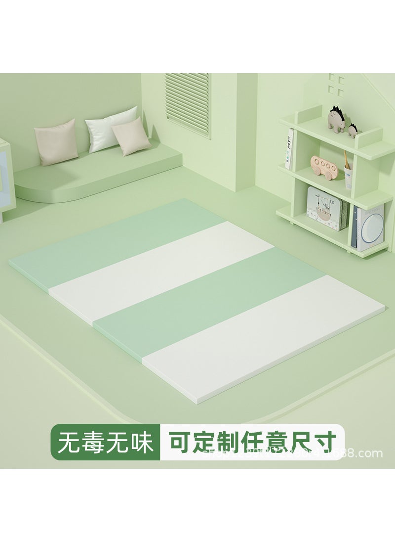 Foldable Baby Play Mat 4cm Thick Safety Fence Green white PU mat [positive and negative error 1-3cm] size: custom size contact customer service