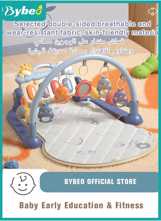 Baby Playmat & Funny Play Piano Gym Mat With White blanket, Infants Activity Center for Newborn To Toddlers