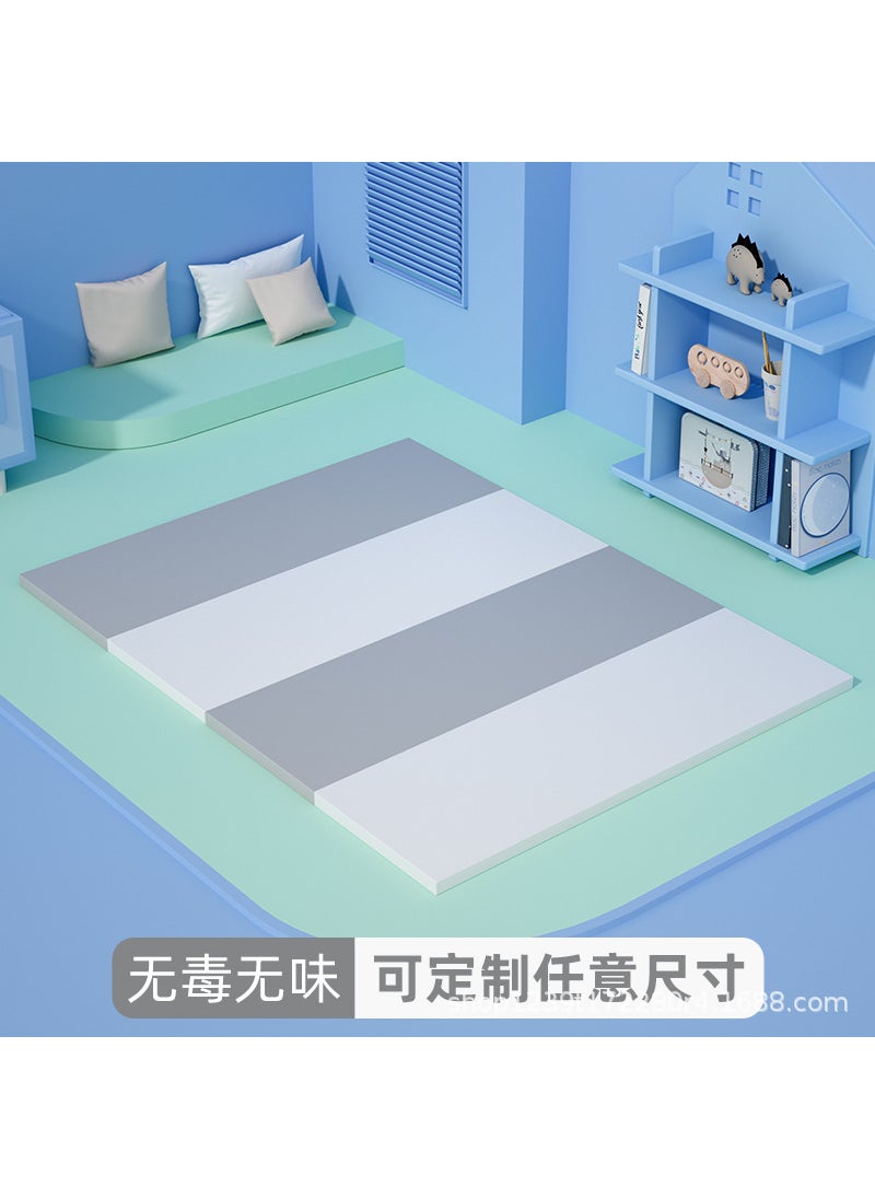 Foldable Baby Play Mat 4cm Thick Safety Fence Gray PU floor mat [positive and negative error 1-3cm] size: custom size contact customer service