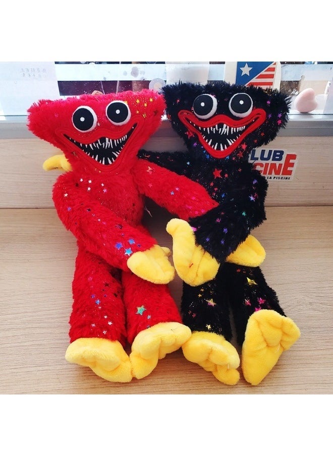 2 Pieces Poppy Playtime Huggy Wuggys Plush Toys Black and Red 40cm