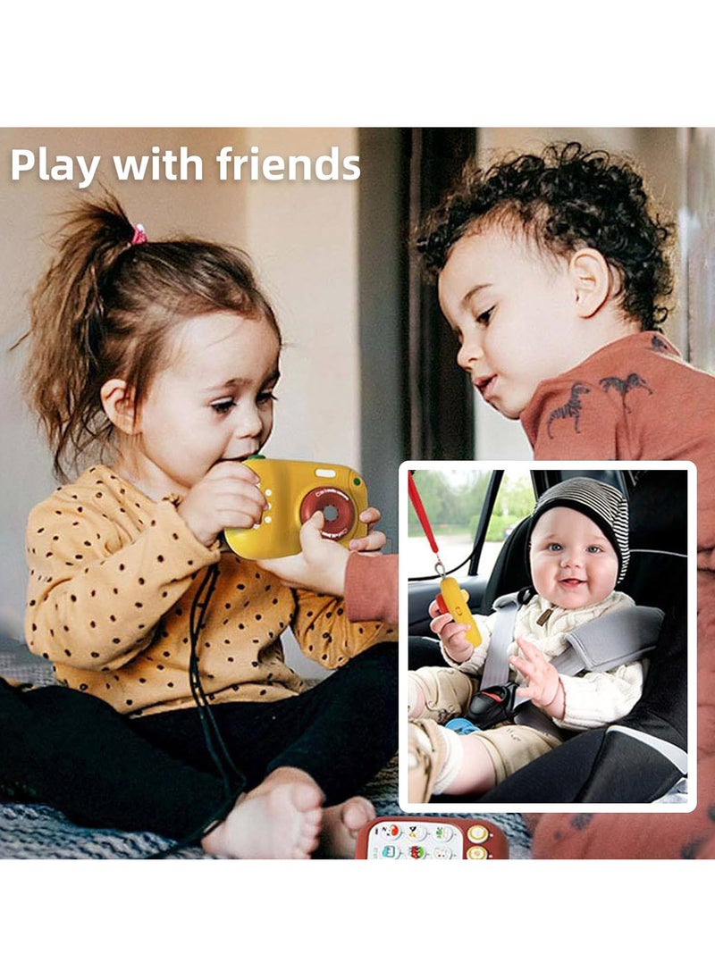 Baby Cell Phone Toy for Boys Girls 6 12 18 Months, Musical Soothing Piano Song Learning, Early Educational Camera Sound Activities Pretend Play, Motor Skills Development Birthday Gift