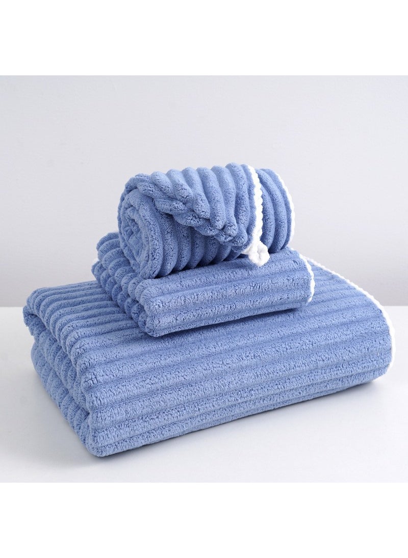 New Coral Fleece Towel Set Soft Absorbent Plolan