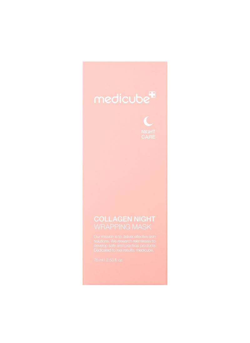 Medicube Collagen Overnight Wrapping Peel Off Facial Mask Pack - Elasticity & Hydration Care, Reduces Sagging & Dullness - Hydrolyzed Collagen For Glowing Skin - Korean Skin Care