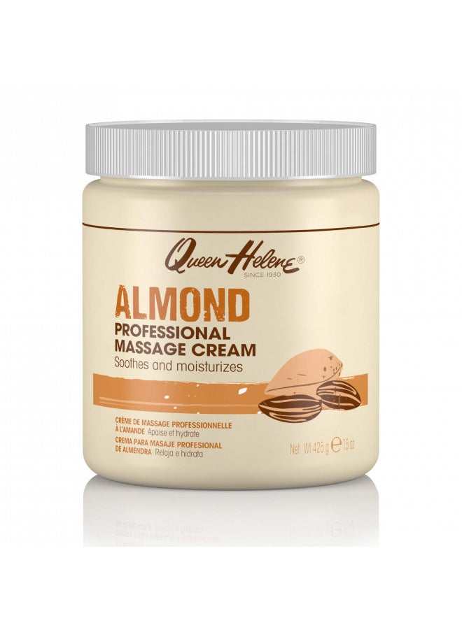 Queen Helene Professional Massage Cream, Almond, 15 Oz (Packaging May Vary)