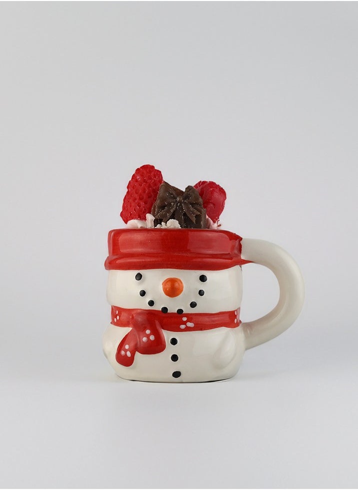 Scented Candle in a Snowman Mug