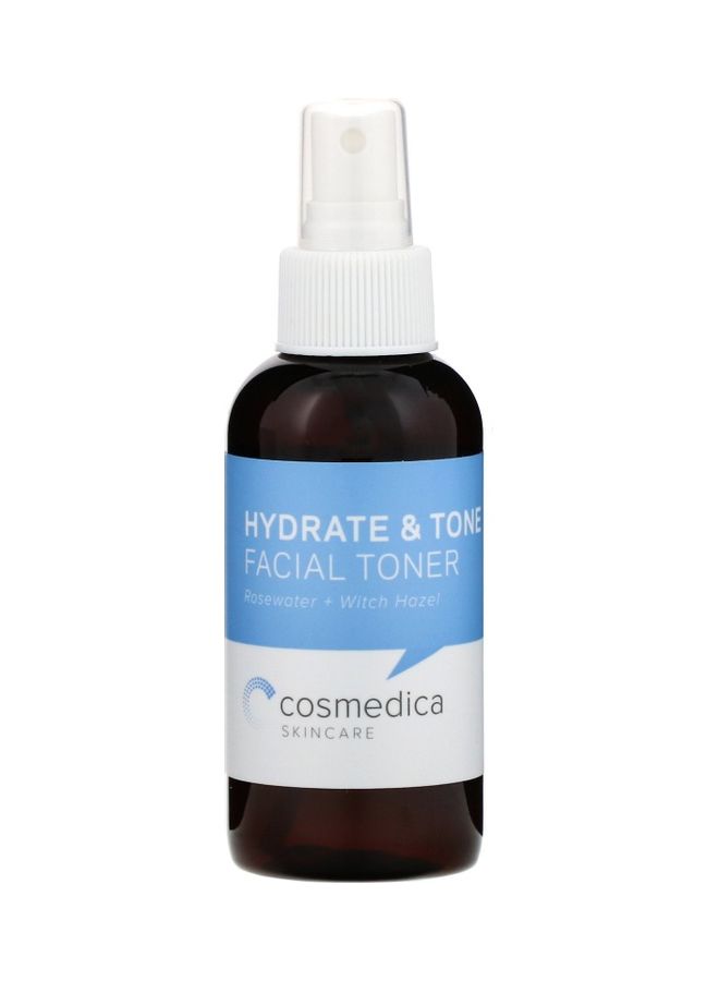 Skincare Hydrate And Tone Facial Toner Rosewater And Witch Hazel 120ml