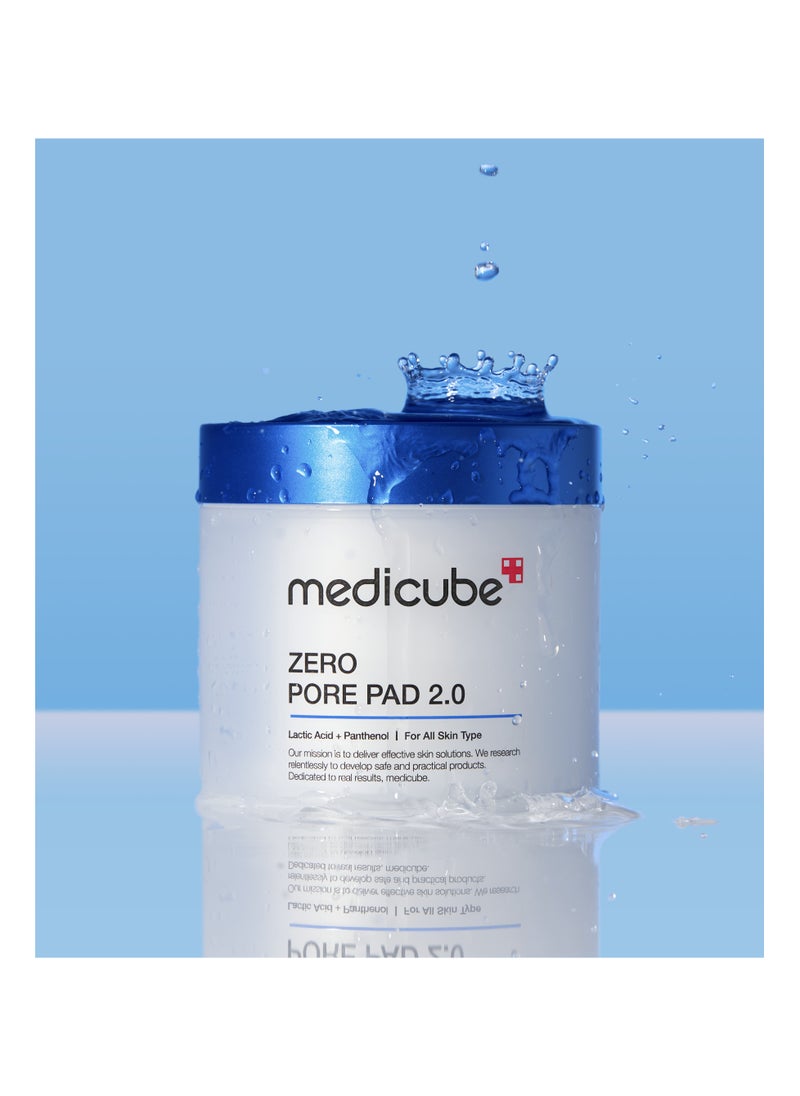 Medicube Zero Pore Pads  2.0 (70 Pads) -  Calming Toner Pads for Exfoliation, Minimizing Pores, and Blackhead Removal with PHA - Ideal for All Skin Types - Korean Skin Care