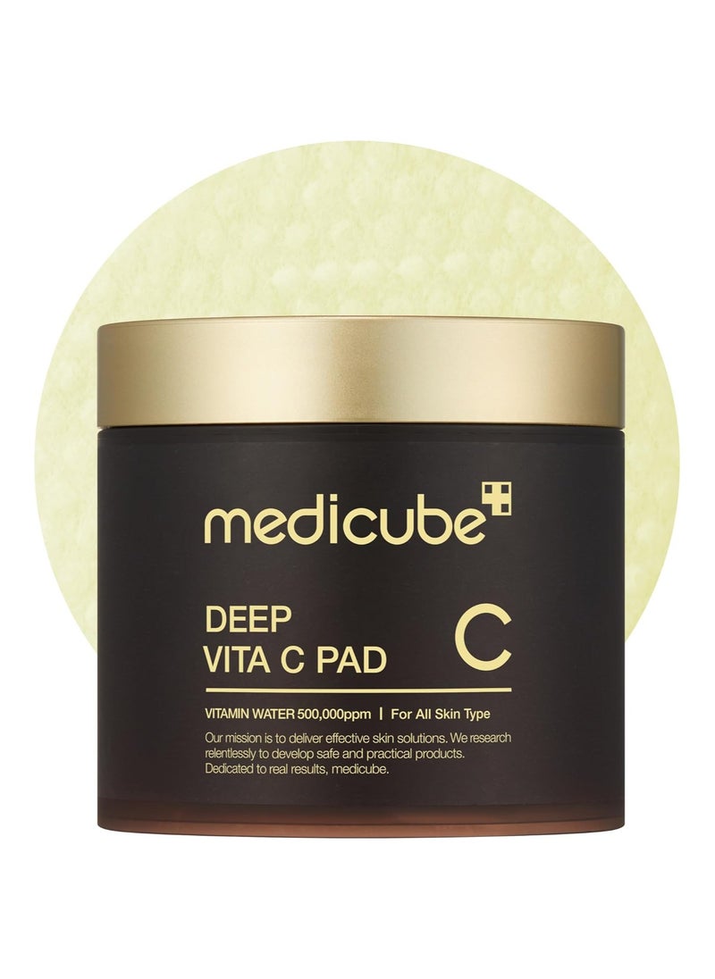 Medicube Deep Vita C Pad || Wiping care for Dark Spots & Pigmentation concerned areas | Infused with 7-day dark spot ampoule | 500,000PPM of vitamin water & 3 types of vitamin | Korean skincare