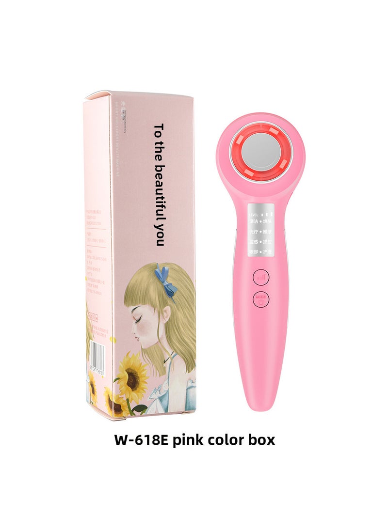 Home RF Skin Rejuvenation Facial Beauty Device 618E pink (material)