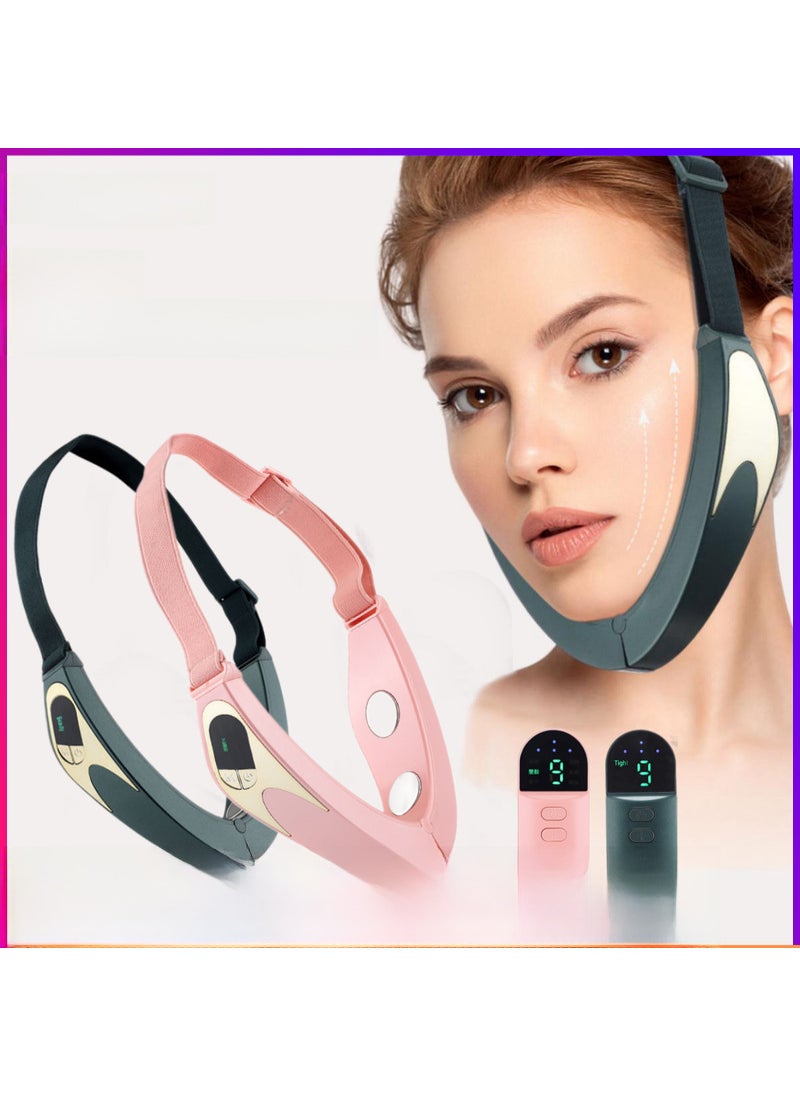 Intelligent Thermal Face Slimmer and Massager Green