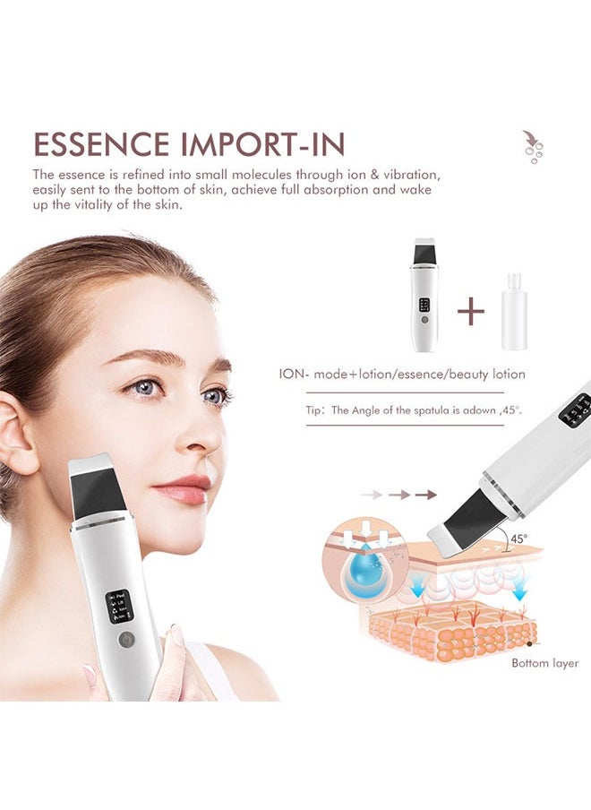 Blackhead Remover Skin Scrubber, Deep Vibrate Device, Wrinkles Face Lifting Peeling Tool, Facial Pore Cleaner Machine, Ultrasonic Skin Scraper Pore Cleanser, Tighten Skin, Acne Extractor Tool