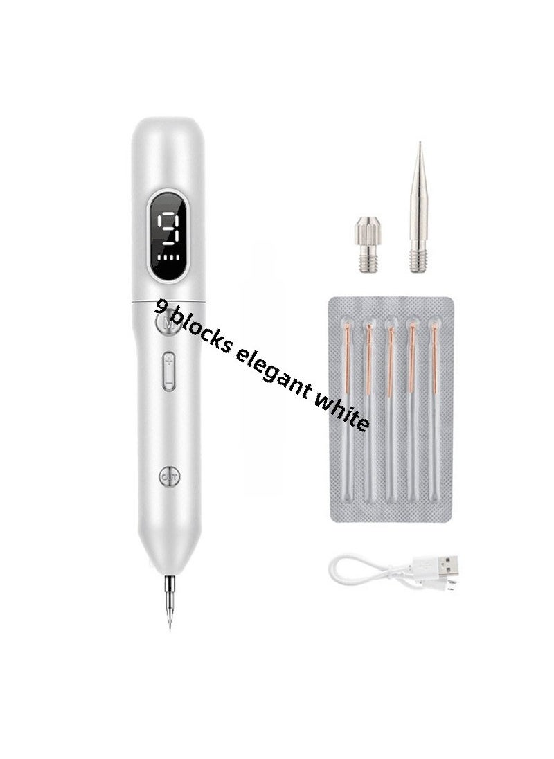 LCD Mole Removal Pen Home Spa Laser Spot Eraser White with spotlights (9th gear)