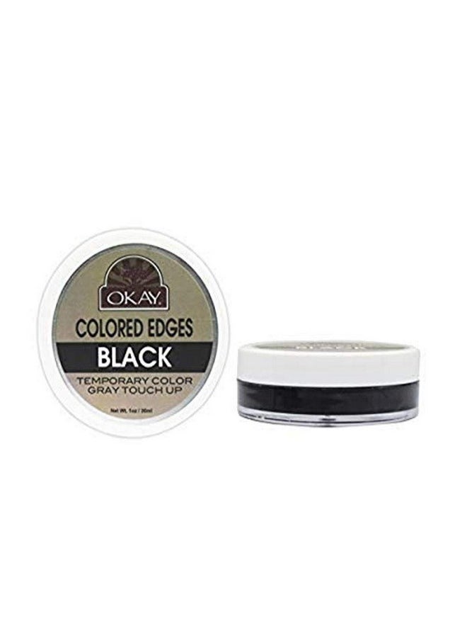 Okay Colored Edges No Flaking All Day Hold, Black, 1 Oz