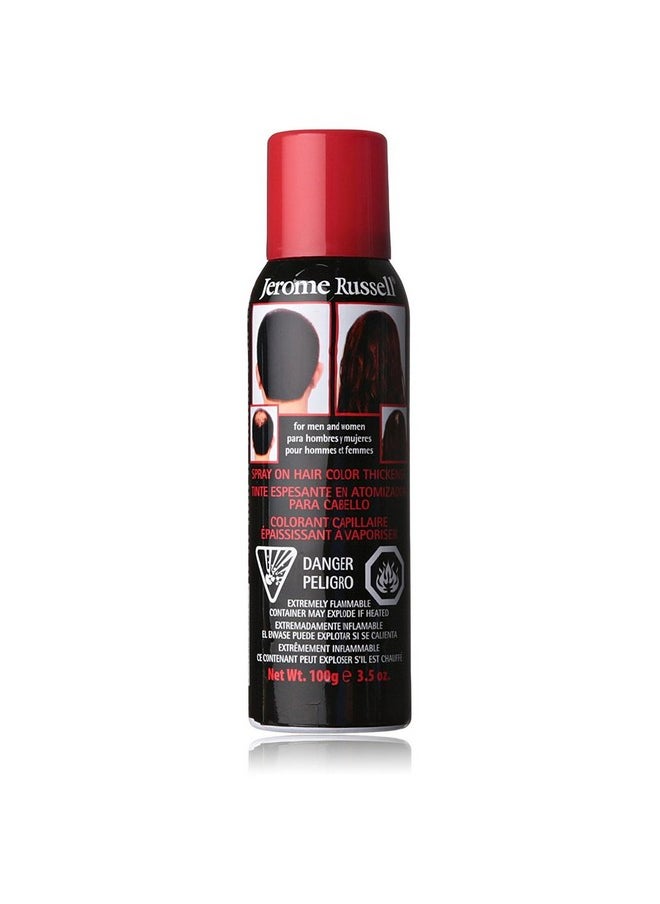 Jerome Russell Spray-On Color Jet Black Hair Thickener 3.5oz (3 Pack)
