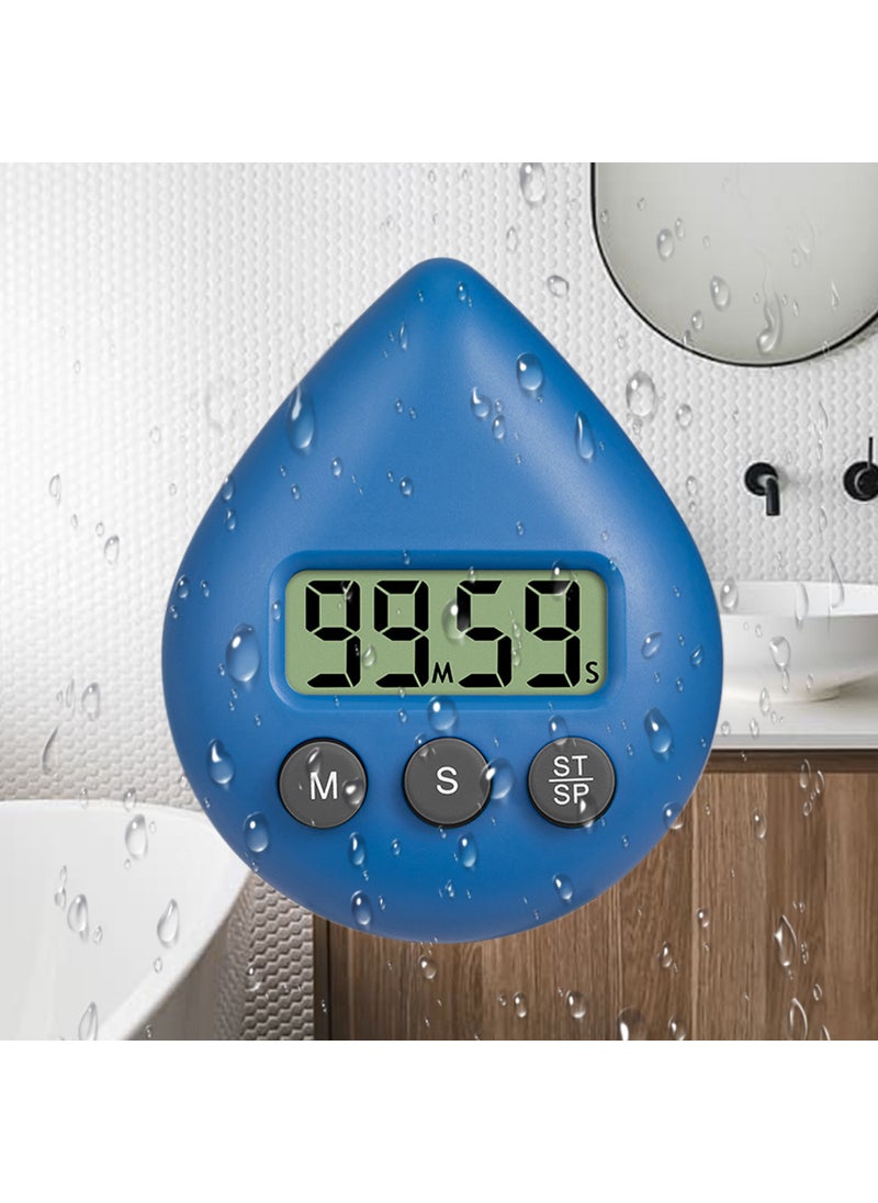 New Waterproof Drop Timer with Suction Cup for Bathroom Blue