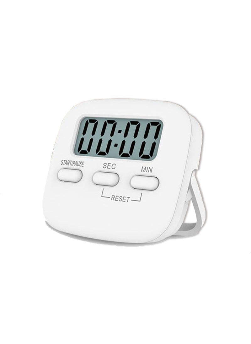 Multifunctional Digital Timer Large Screen Stopwatch for Kitchen and LabMilky White (English) Milky White (English)