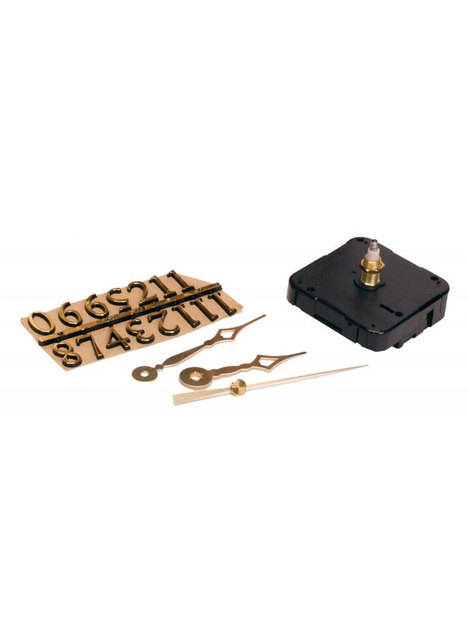 Walnut Hollow 3 Piece Clock Kit for 1/4-inch Surfaces, Use to Repair or Design your Own Clock , Gold