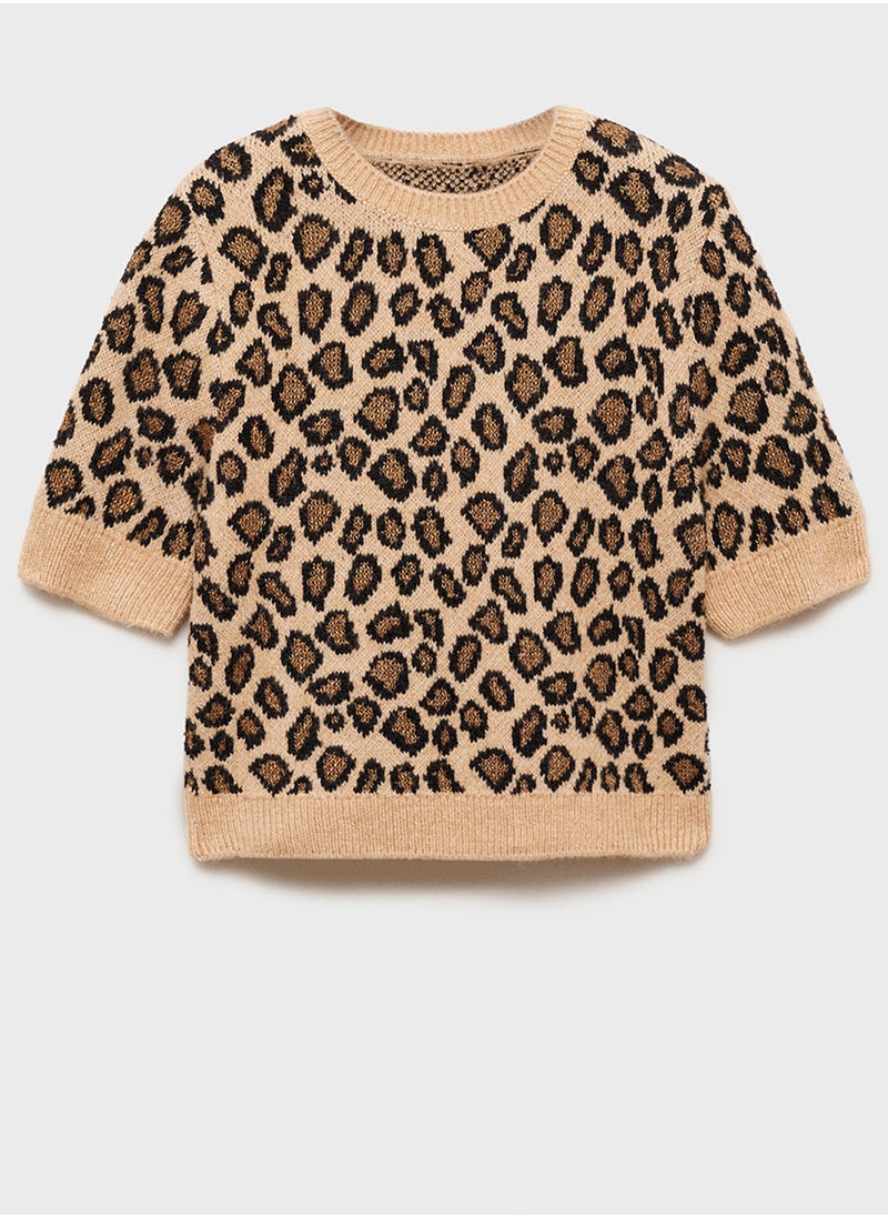 Synn Printed Crew Neck Sweater