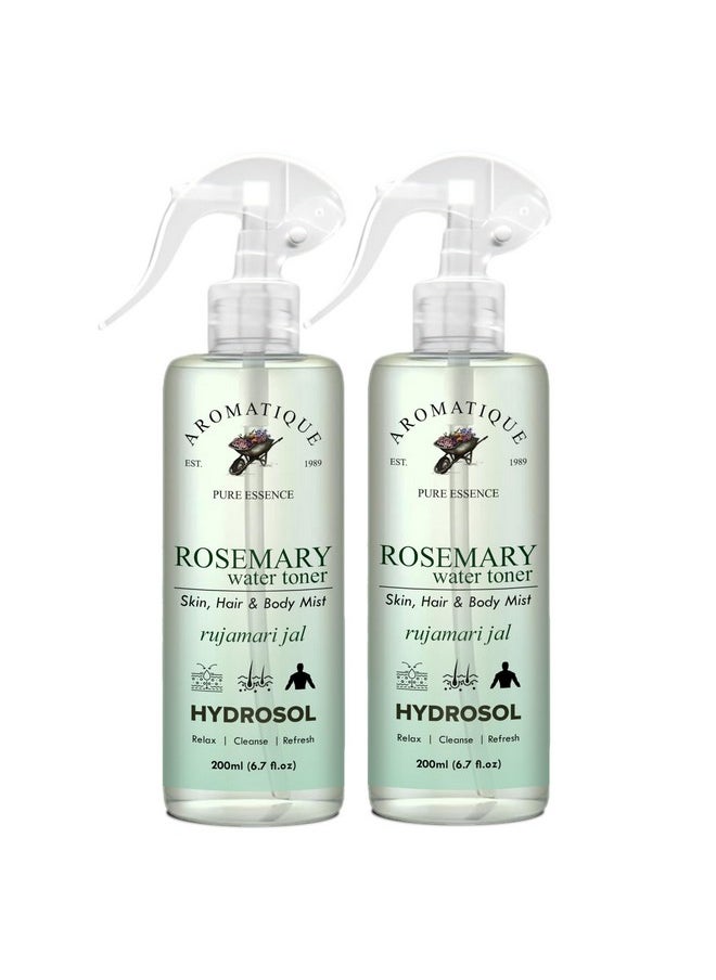 Aromatique Rosemary Water For Hair Growth,Hydrosol/Toner/Mist For Glowing Skin 400ml