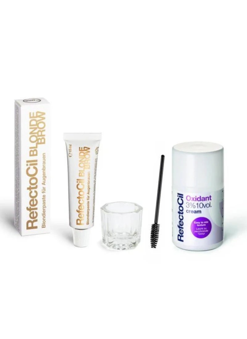 Refectocil - Kit Bleach Cream, Liquid oxidant 3%, mascara wand and dappen jar