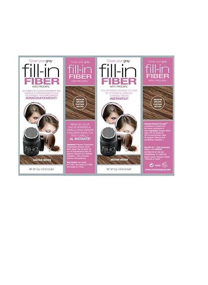 Cover Your Gray Pro Fill-In Fibers with Procapil - Medium Brown