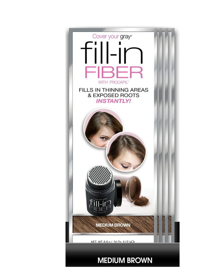 Cover Your Gray Pro Fill-In Fibers with Procapil - Medium Brown