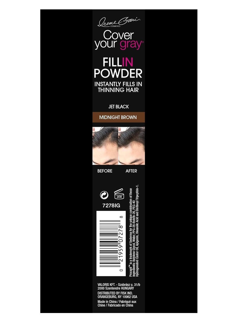 Cover Your Gray Fill In Powder Pro for Men - Midnight Brown/Jet Black