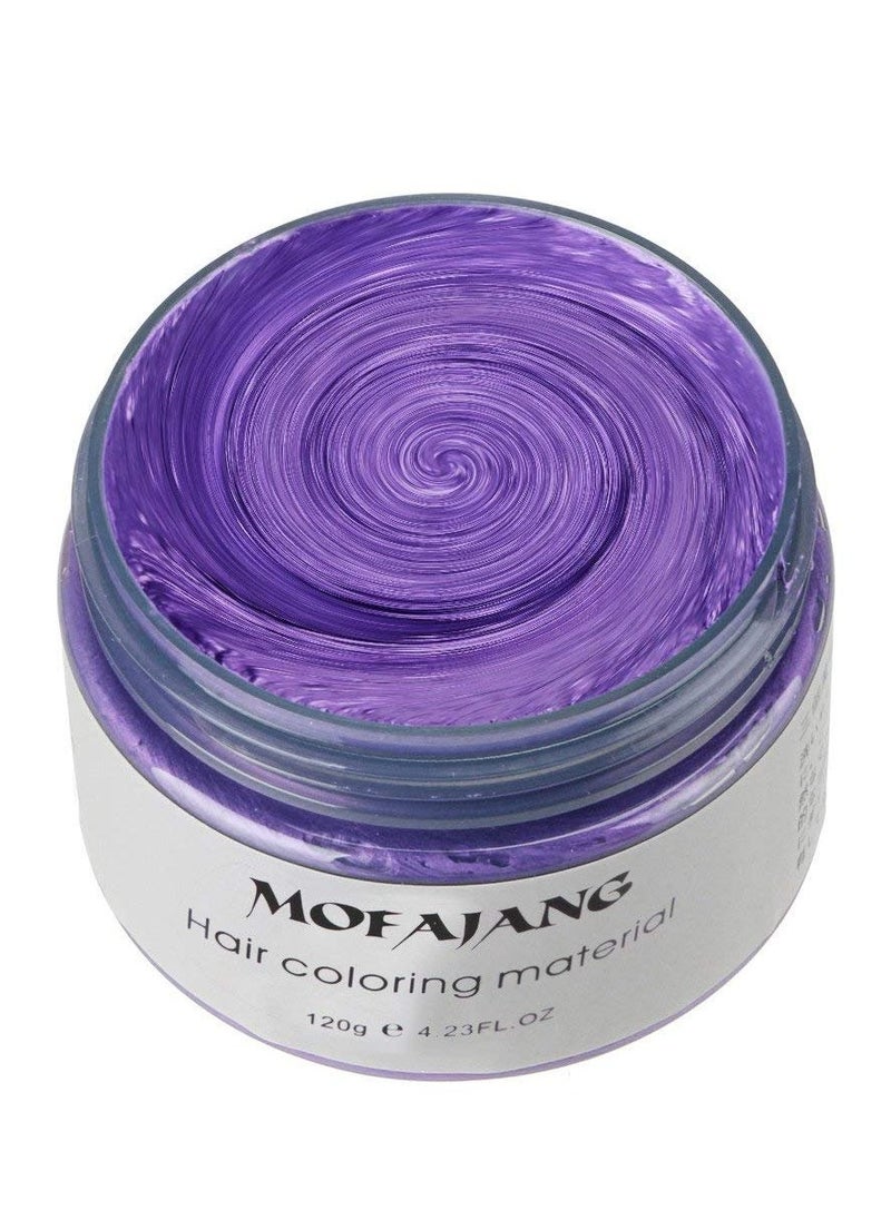 Hair Wax Dye Styling Cream Mud, Natural Hairstyle Color Pomade, Washable Temporary, Purple