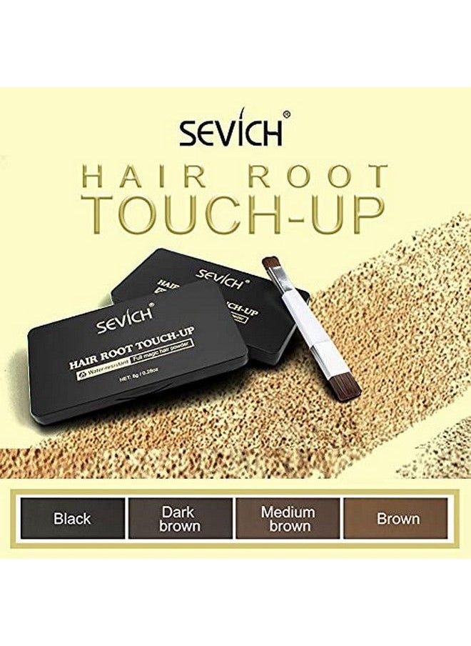 Hair Roottouchup Hairline Shadow Instantly Hair Powder Shadow Quick Cover Grey Hair Root Concealer With Brush 8G Dark Brown