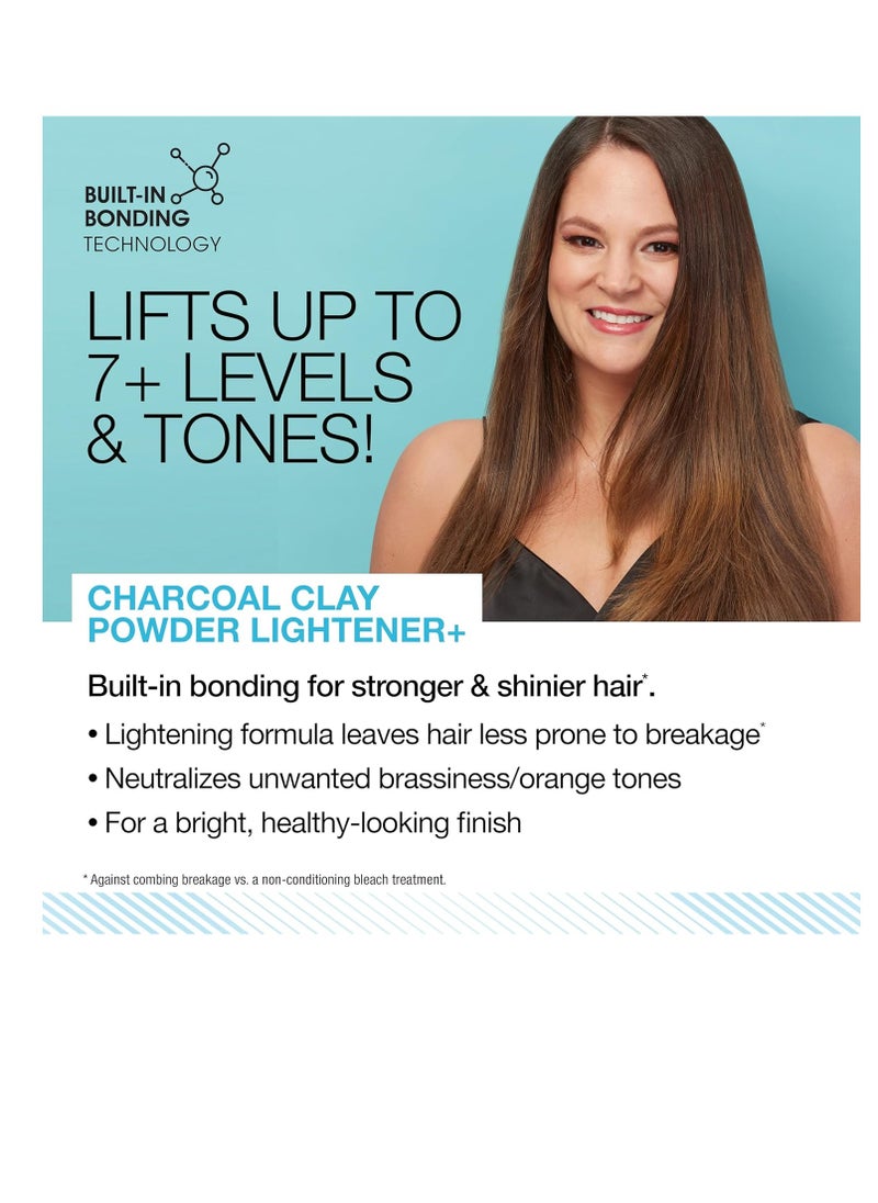 ULTRA BOND Charcoal Clay Powder Lightener with Built-in Bonding | Strengthens & Protects for Stronger & Shinier Hair | Lightens & Tones in One-Step