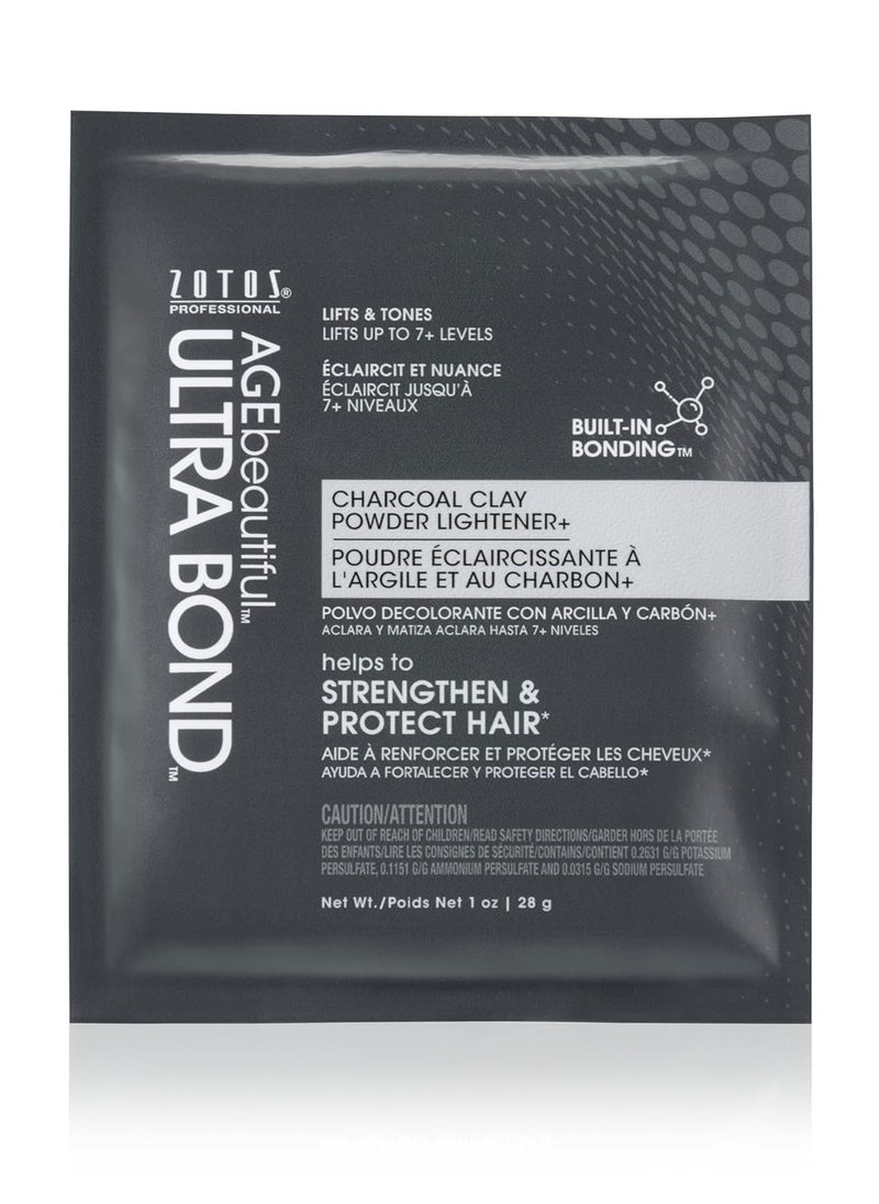 ULTRA BOND Charcoal Clay Powder Lightener with Built-in Bonding | Strengthens & Protects for Stronger & Shinier Hair | Lightens & Tones in One-Step