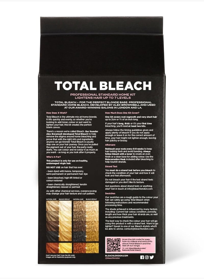 BLEACH LONDON Total Bleach Kit - Salon Standard Bleach, Vegan, Cruelty Free, For All Hair Types, For Light & Dark Hair, Brightest Bleach Blonde