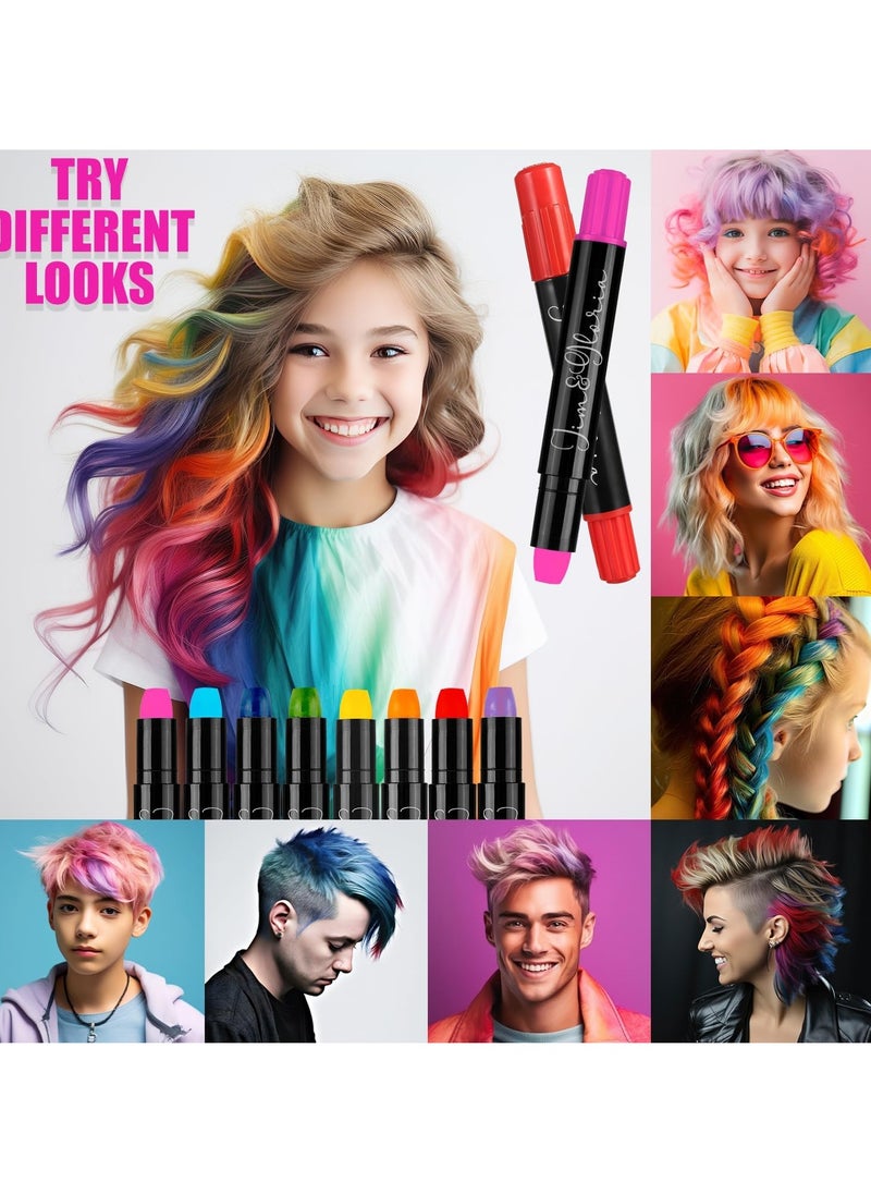 Jim&Gloria Dustless Hair Chalk Gifts for Girls Makeup Kit, Gift for Teen Girl Trendy Stuff, Kids, Teenage Tweens Teenager Temporary and Washable Color Dye Markers Age 7 8 9 10 11 12 13 14 Year Old Toy