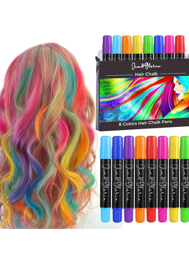 Jim&Gloria Dustless Hair Chalk Gifts for Girls Makeup Kit, Gift for Teen Girl Trendy Stuff, Kids, Teenage Tweens Teenager Temporary and Washable Color Dye Markers Age 7 8 9 10 11 12 13 14 Year Old Toy