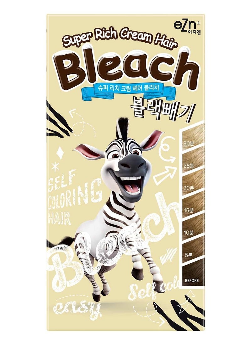 Super Rich Cream Hair Bleach Permanent Hair Color Formulated with Marula Seed Oil High Lifting Self Coloring Hair Minimal Damage, Jojoba Seed Oil, Argan Kernel Oil (Super Rich Cream Hair Bleach)