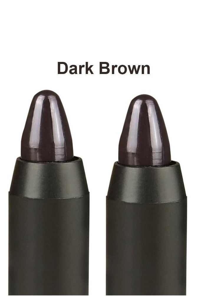 Professional Hair Chalk Temporary Hair Dye Non-toxic Hair Color Crayon Cover White Hair Color Patch (2packs-dark Brown-dark Brown)