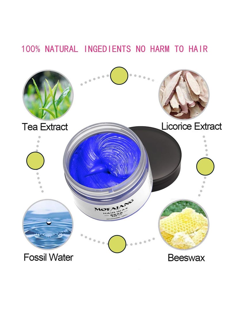 Temporary Hair Color Chalk For Kids, Hair Wax Color For 4 5 6 7 8 9 Year Old Girl Gifts, Birthday,Party, Cosplay DIY, Children's Day, Halloween, Christmas (4, Red Orange Blue Green)