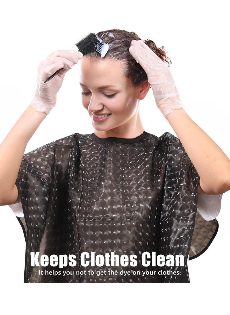 Waterproof unisex-adult Hair Dye Cape,Short Comb-Out Capes for Hair Stylist,Makeup Apron for Hair Color,Bleach,Shampoo and More