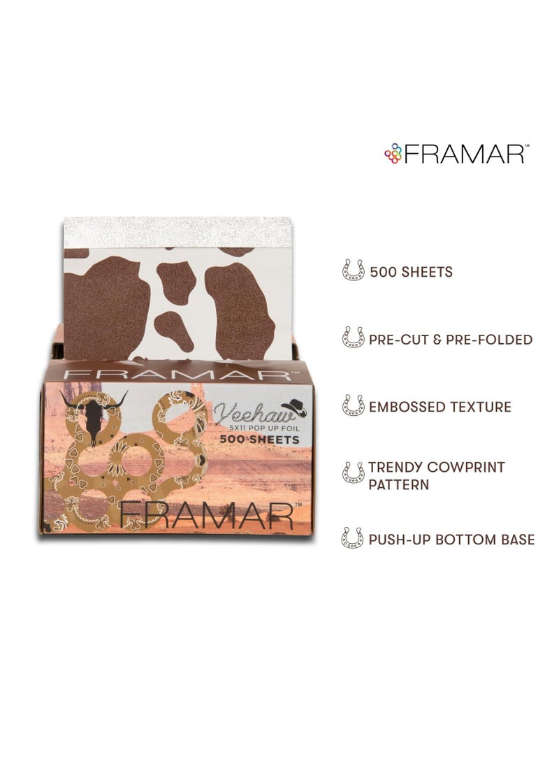 FRAMAR Hair Foils For Highlighting – Hair Foils For Coloring, Hair Foil Sheets 500, Hair Salon Aluminium Foils for Hair Highlights, Foil For Hair, Highlighting Foils, Salon Foils, Foil Hair – Yeehaw