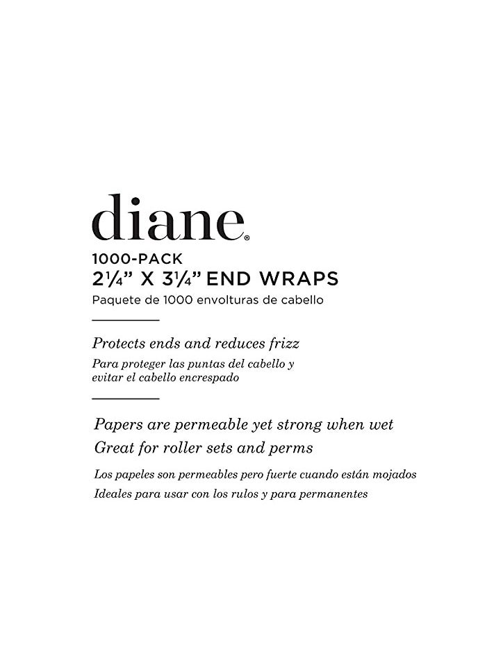 Diane End Wraps for Styling Hair in Salon or at Home 2.25 inch x 3.25 inch , White, 1000 Count(Pack of 1)