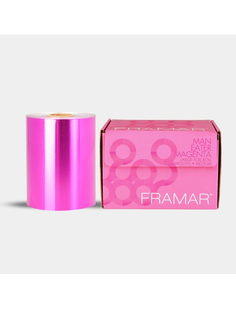 Framar Magenta Aluminum Foil Roll, Hair Foils for Highlighting - Medium 1600 ft