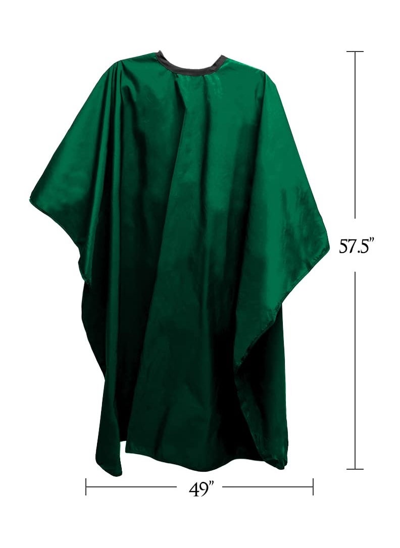 Betty Dain Lightweight Crinkle Nylon Hair Cutting/Styling Cape, Water Resistant, Ultra Lightweight Crinkle Antron Nylon, Repels Hair, Neck Snap Closure, Generous 54 x 60 Inch Size, Green