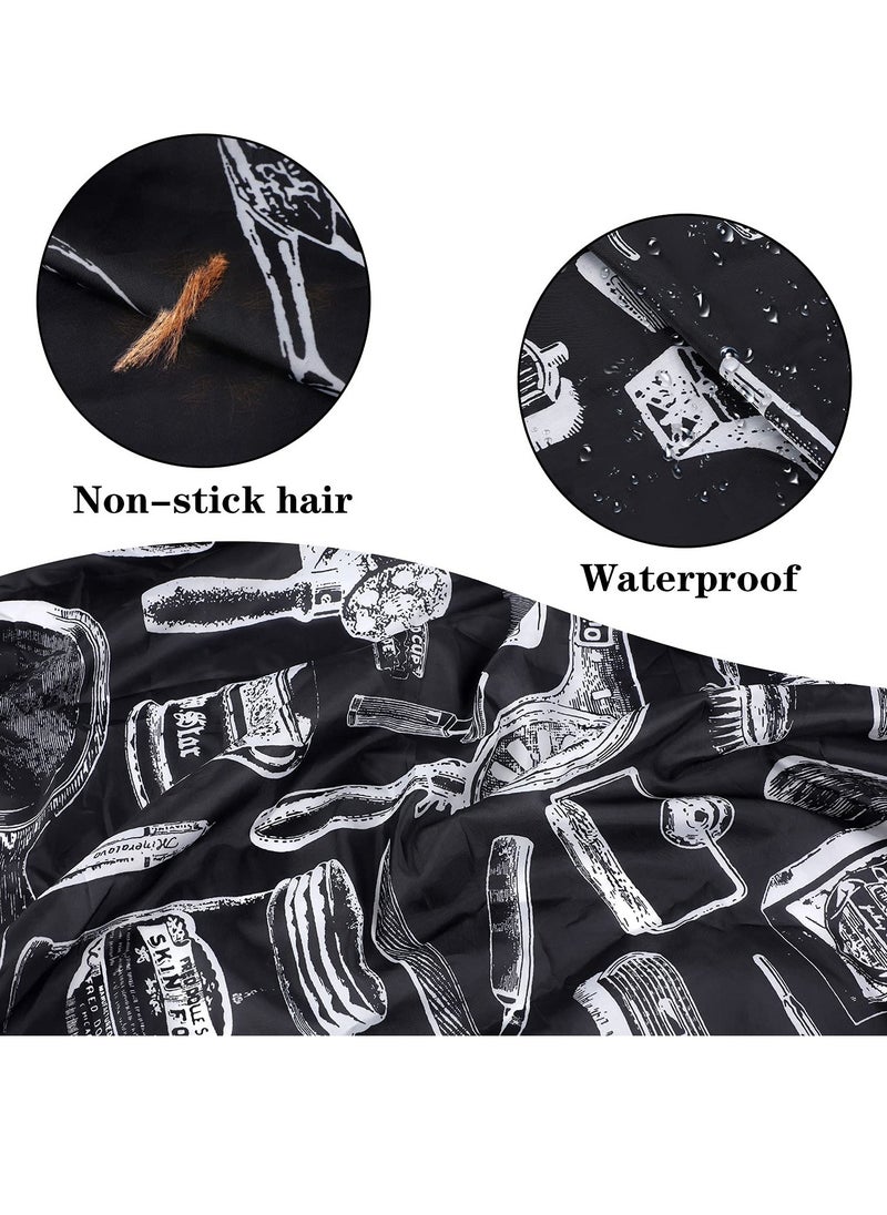 FEBSNOW 3 Pcs Professional Barber Cape for Adults,Hairdressing Salon Cape for Styling Coloring Hair, Waterproof Hair Cutting Cape with Adjustable Snap Closure