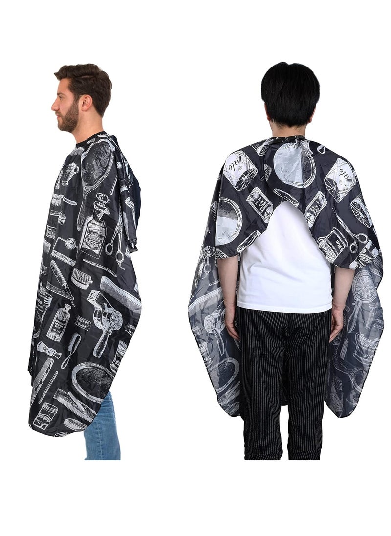 FEBSNOW 3 Pcs Professional Barber Cape for Adults,Hairdressing Salon Cape for Styling Coloring Hair, Waterproof Hair Cutting Cape with Adjustable Snap Closure
