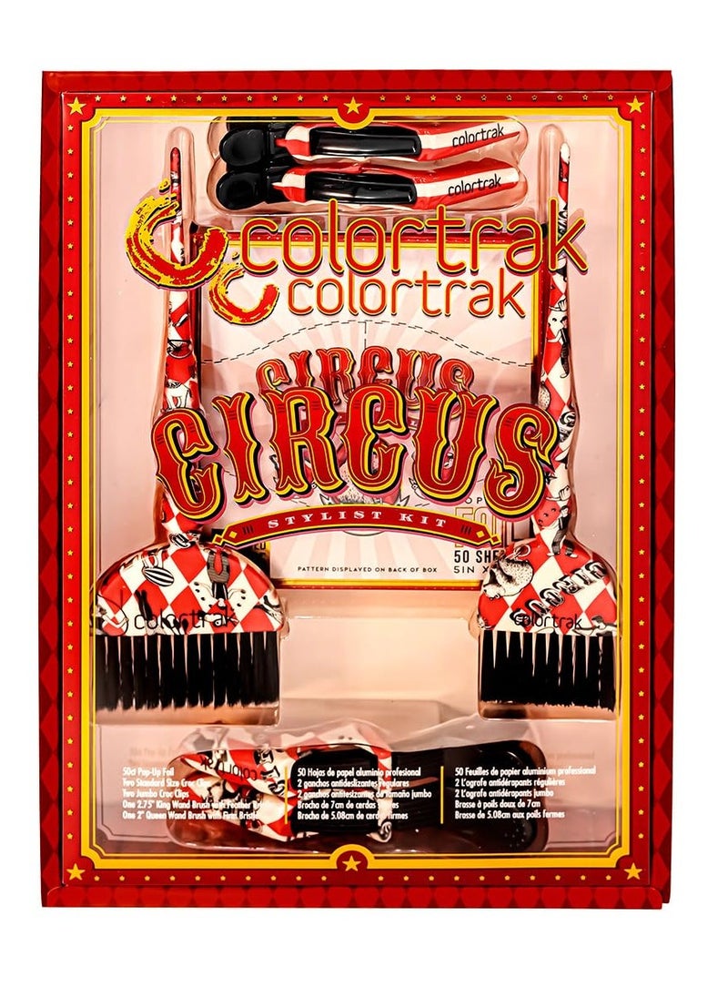 Colortrak Circus Collection Stylist Kit, Color Like a Pro with 50 Count Pop-Up foil, 2.75