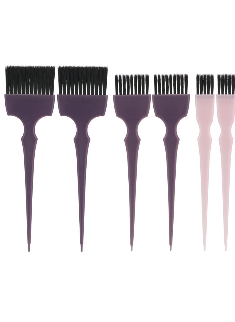 Segbeauty 6pcs Professional Hairdressing Brush Set - Tinting Brushes, Color Applicator Brushes for Hair Dyeing, Balayage, and Styling