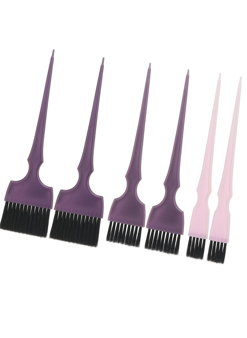 Segbeauty 6pcs Professional Hairdressing Brush Set - Tinting Brushes, Color Applicator Brushes for Hair Dyeing, Balayage, and Styling