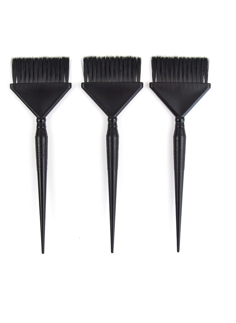 3 Extra Wide Hair Dye Brushes - Hair Color Brush Applicator Set - Hair Dye Brush Applicator - Hair Coloring Brush - Hair Root Touch Up Brush (Black)